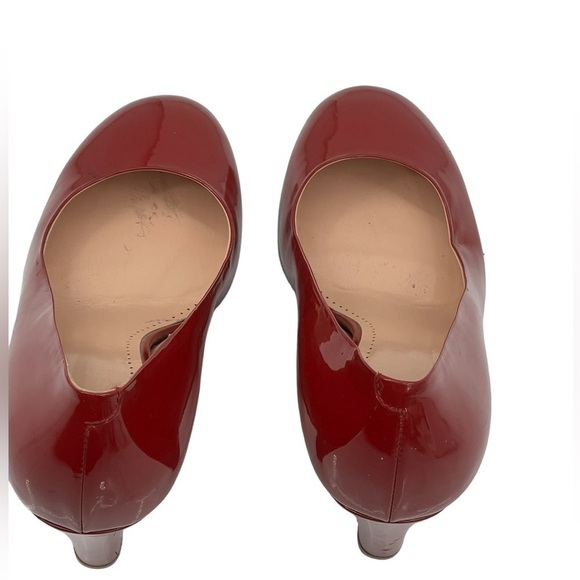 Bally Red Patent Ombrette Leather Pumps Size 35 Women’s - Picture 5 of 11